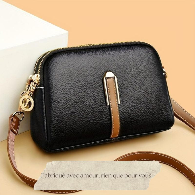 Sac à bandoulière Mila Litchi en relief